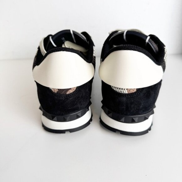VALENTINO ROCKRUNNER CAMO SNEAKER Fondant, Ivory, Light Camel & Nero - Picture 5 of 9